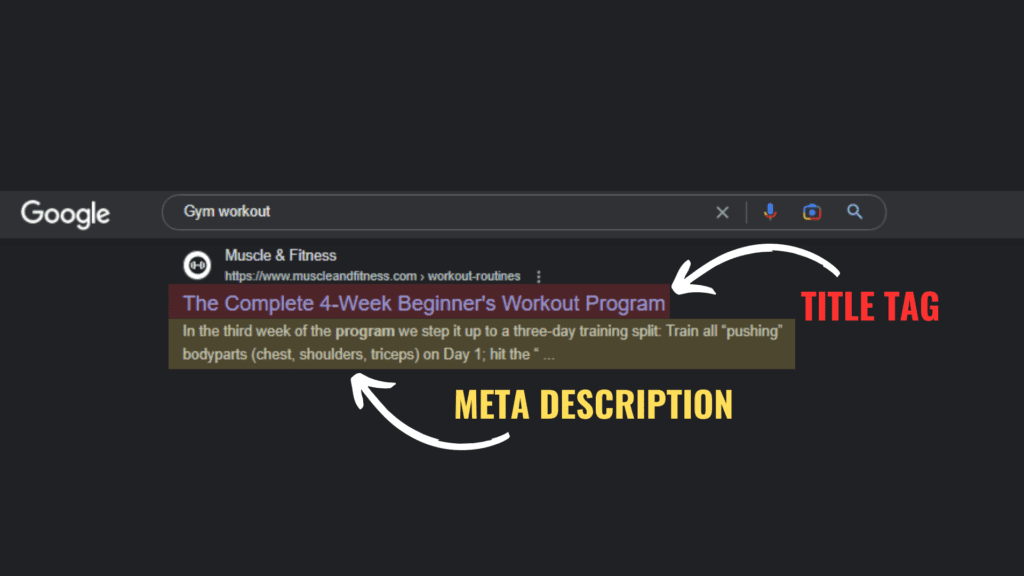 Ignoring title tags and meta descriptions