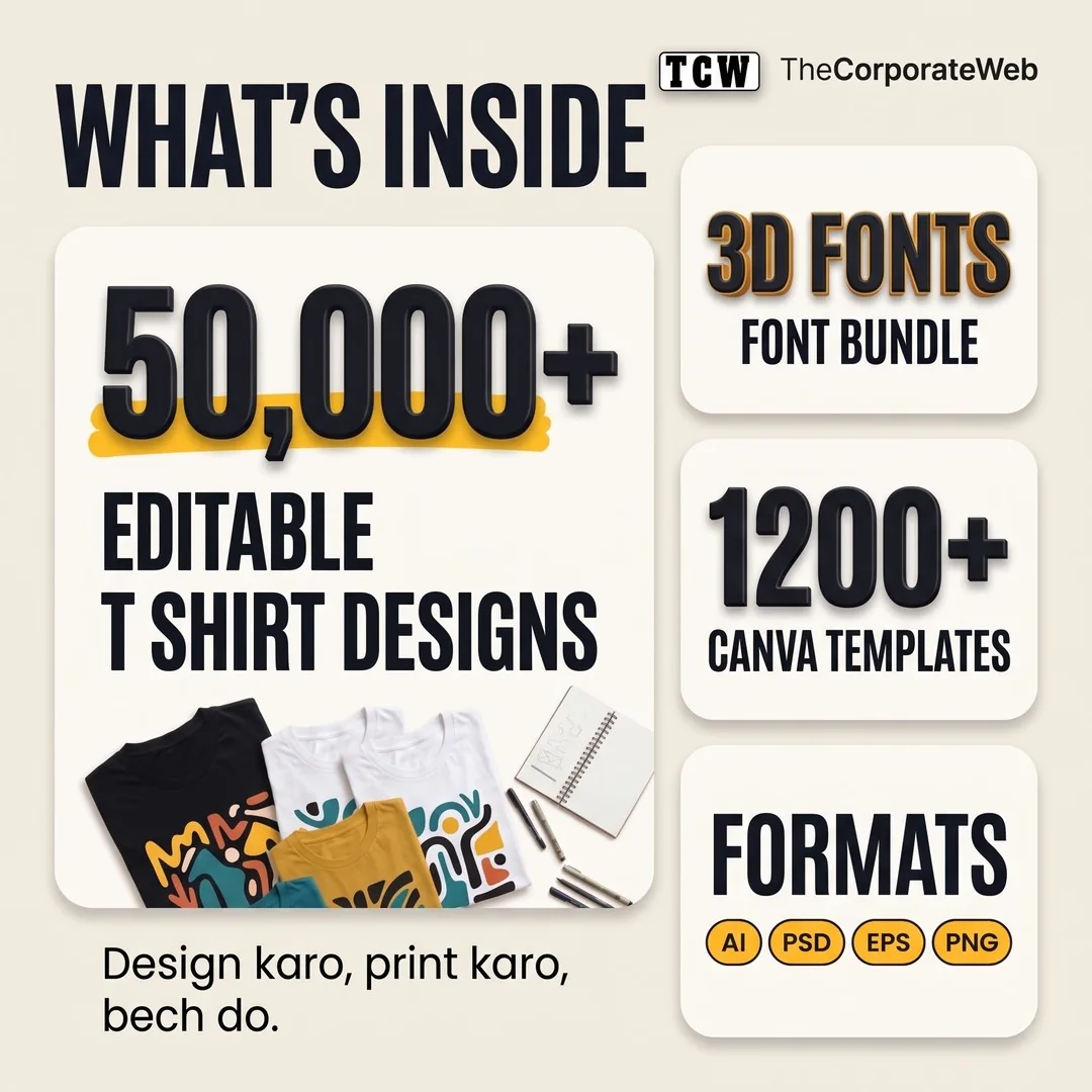 50,000+ Editable T-Shirt Design Bundle what is inside