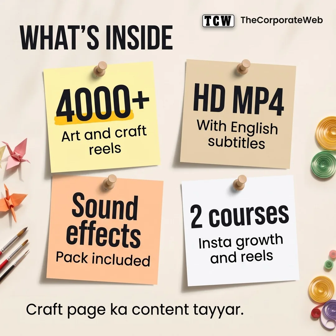4000+ Readymade Art & Craft Reels Bundle what is inside