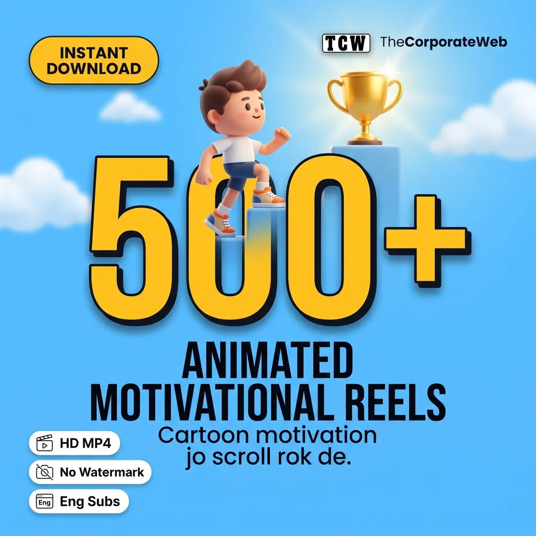 500+ Animated Motivational Reels Bundle thumbnail