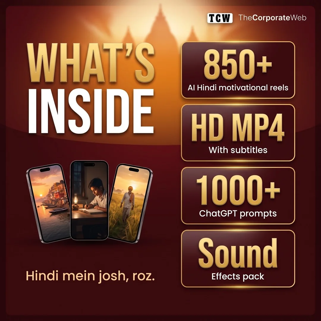 850+ AI Hindi Motivational Reels Bundle what is inside