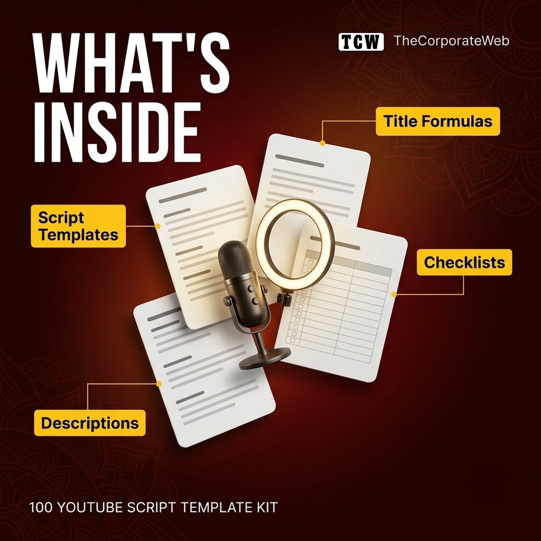 What's inside the YouTube script template kit